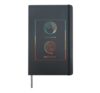Lost In Circles Found In Peace Retro Life Coach Inspiring Hardcover Journal, Black