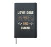 Love Dogs Baking Men Women Dog Owners Walker Hardcover Journal, Black