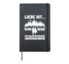 Love Forest Walk Funny Saying Couples Valentine's Day Hardcover Journal, Black
