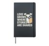 Love Grows Where Stories Are Shared valentines day teacher Hardcover Journal, Black