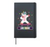 Love is Love LGBTQ unicorn heart LGBT flag Hardcover Journal, Black