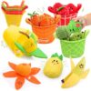 Love&Mini Baby Sensory Toys - 16PCS Fruit & Vegetable Play Food