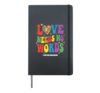 Love Needs No Words Autism Awareness Mom Dad Grandma Teacher Hardcover Journal, Black