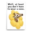 Lovesout Brown Giraffe Poster, Get Well Soon, 12x18