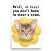 Lovesout Fawn Abyssinian Cat Poster, Get Well Soon, 12x18