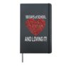 Loving 100 Days of School Shirt Cute Heart Happy Gift Outfit Hardcover Journal, Black
