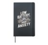Low Battery High Anxiety Funny Drone Pilot Hardcover Journal, Black