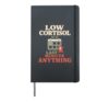 Low Cortisol Calm Girl Wellness Soft Life Gift Hardcover Journal, Black