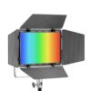LP400Bi Bi-Color LED Video Light Panel, 2800K–6500K Studio Lighting Kit with Barndoors, U-Bracket Yoke, Backlight LCD Screen, Mobile App Control & Storage Carry Case for Photography, Live Streaming