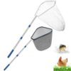 LPEIEB Critter catching net, Chicken net 2-piece Set Small Animals (Includes 2 nets, 2 Poles) (Catching Net-2PC+Basket)