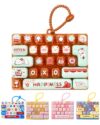 LSKMGID 26-Key Mini Mechanical Keyboard Fidget Toy Keychain Restless Adults