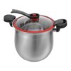 L Stainless Steel Micro-pressure Stock Pot with Lid Silver