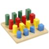 lstyty Montessori Wooden Geometric Solids Gradation Board