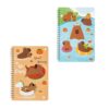 LUAONI 2Pcs Cartoon Notebook Twin Coil Binding Notebook 100 Pages 80gsm Lined Paper for Writing College Ruled Note Book Journal