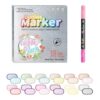 LUAONI Set of 12Pcs Glitters Pens for, Shimmering Colors Double Line Outline Pen for Art Crafts, Sparkly Edges Pens Set