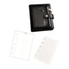 LUAONI Small Binder Notebook Journal with Pocket, Display Window and Flexible Pages for Students, Work Notes and Da