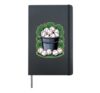 Lucky Baseball Shamrock St. Patrick's Day Clover Hardcover Journal, Black