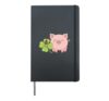 Lucky Pig Clover Ladybug Good Luck New Year Hardcover Journal, Black