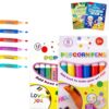 Lucralo Popcorn Pen Puffy, 3D Magic Popcorn Pens, DIY Puffy Embellish Decorate Graffiti Stationery for Greeting Cards，18PC