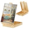 LUCYCAZ Tabletop Easel for Painting, Adjustable Wooden Sketchbox Art Easel