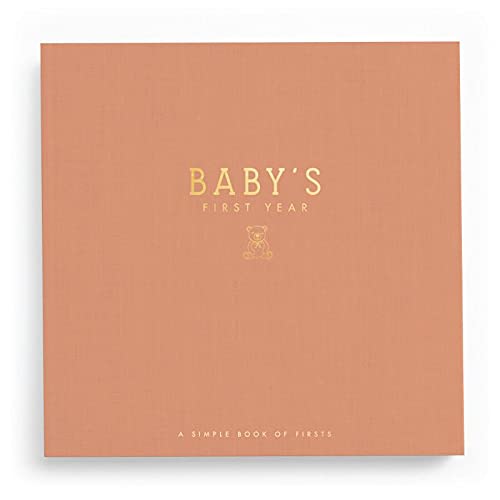Lucy Darling Baby Memory Book – Teddy Bears' Picnic | Luxury Baby First Year Book & Photo Album | Gender Neutral Keepsake Journal for Milestones, Memories & Photos | Thoughtful Pregnancy Gift