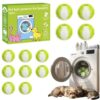 LULUWARM 12 PCS Pet Hair Remover for Laundry, Reusable Hair Catcher