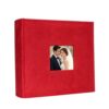 Lumesnow Linen Hardcover Wedding Album for 4x6 Picture, 200 Pockets (Red)