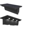 LUMINFLY 2 Pcs Solar Fence Lights, Outdoor Solar Wall Lights with Dual Color Temperatures, 3 LED Waterproof Step Lights, No Wiring Needed, 1200 mAh, Plastic Shell for Gardens, Patios