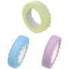 LUMINFLY 3 Pcs Lace Tape Stickers, Adhesive Lace Tapes, Cotton Fabric DIY Craft Decorative Tapes with Double Sided Backing for Scrapbooking, Photo Frame, Present Wrapping, Violet Green Blue