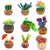 LUMINFLY Succulent Needle Felting Kit, DIY Wool Felt Kit with Materials and English Instructions, Easy Craft for Beginners, Home Decor Project, and Creative Handmade Present for Relaxing Craft Time