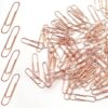 Luomorgo Rose Gold Paper Clips, 1.3 Inch (33mm), 120 Pcs Metal Paperclips