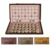Luoyer 15 inch Chinese Chess Set with PU Leather Foldable Board Xiangqi Portable Chinese Chess Game Set Strategy Xiang Qi Board Games for 2 Players for Adults Family