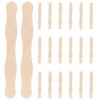 Lurrose 200pcs Wavy Fan Handle Sticks, 8inch Craft Ice Lolly Sticks