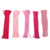 Lurrose 500pcs Pink Pipe Cleaners Craft, Fluffy Pipe Cleaners