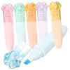 Lurrose 6pcs Student Book Marker Cartoon Shaped Plastic Liquid Highlighter