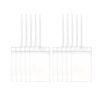 Luwecf 10 Pieces Luggage Tag Portable Clear Tag Holder Baggage Label ID Badge Holder with Loop Straps Waterproof PVC Transparent Seal suitable for business