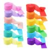 Luwecf 12 Rolls Crepe Paper Streamers DIY Ornament Hanging Kit for Party Curtain