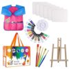 Luwecf Kit Set Brushes Canvas Cloth Palette Non Washable Colors Waterproof Apron Storage Bag Suitable for, Rosy