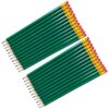 Luxshiny 120pcs Green Wooden Pencils with Eraser Top, Pre Sharpened Plastic