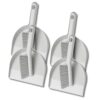 LUXVI Heavy Duty Plastic Dustpan and Brush Set for Efficient Cleaning (Grey, 4 PCS)