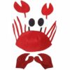 Luxylei Cartoon Animal Costume Set Cute Red Lobster Fancy Dress Hat with Gloves Animal Cosplay Outfit for Halloween Party Props