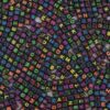 Luyoaozy 1000pcs Black Square Letter Beads 6x6mm Cube for Bracelets
