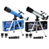 LUZSCO 2-Pack Kids Telescopes, Blue & Silver, Ages 6-12