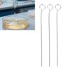 lvifloae 10 Pcs 4mm Reusable Stainless Steel Inoculating Loop, Cell Streaking Tool for Lab Microbiology Science Experiment