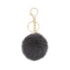 Lynnerson Pom Poms Keychain for Women Pom Pom Bag Charm, Faux Rabbit Fur Ball Car Key Ring for Women Purse Accessory