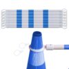 LZMZMQ Telescopic 3.9–6.5 Ft Traffic Cone Bar with Ring, Reflective Warning