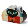 LZQPOEAS Mid Century Black Cat Remote Control Holder for Table Desk Storage