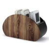 LZQPOEAS Wood Grain Remote Control Holder for Table Desk Storage