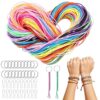 Machify 440 Pcs DIY Scoubidou String Craft Kit, 400 Vibrant Plastic Lacing Cords, 20 Snap Clips and 20 Key Rings, Creative Making Supplies for Bracelets, Jewelry, and Handmade Projects for Adults