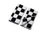 Madi-Cadi 100% Cotton Checkerboard Towels Set of 2, Farmhouse Kitchen & Guest Bathroom Towels, 13 x 29 Inches, Highly Absorbent Lint-Free Dish & Hand Towels with Double-Stitched Hems(Black)